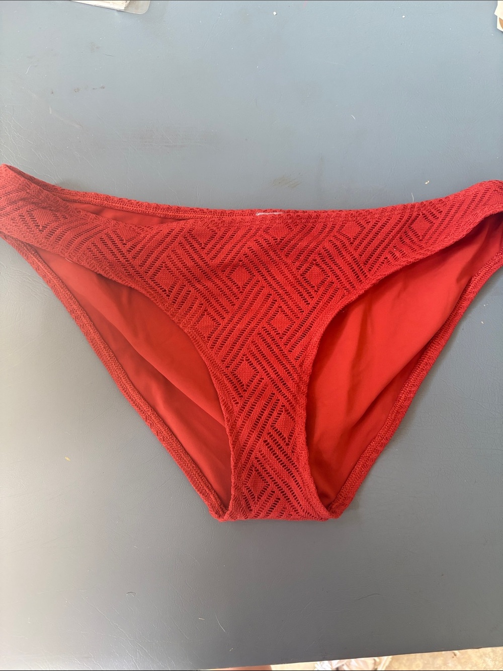 aerie Red Crochet Bikini Bottoms